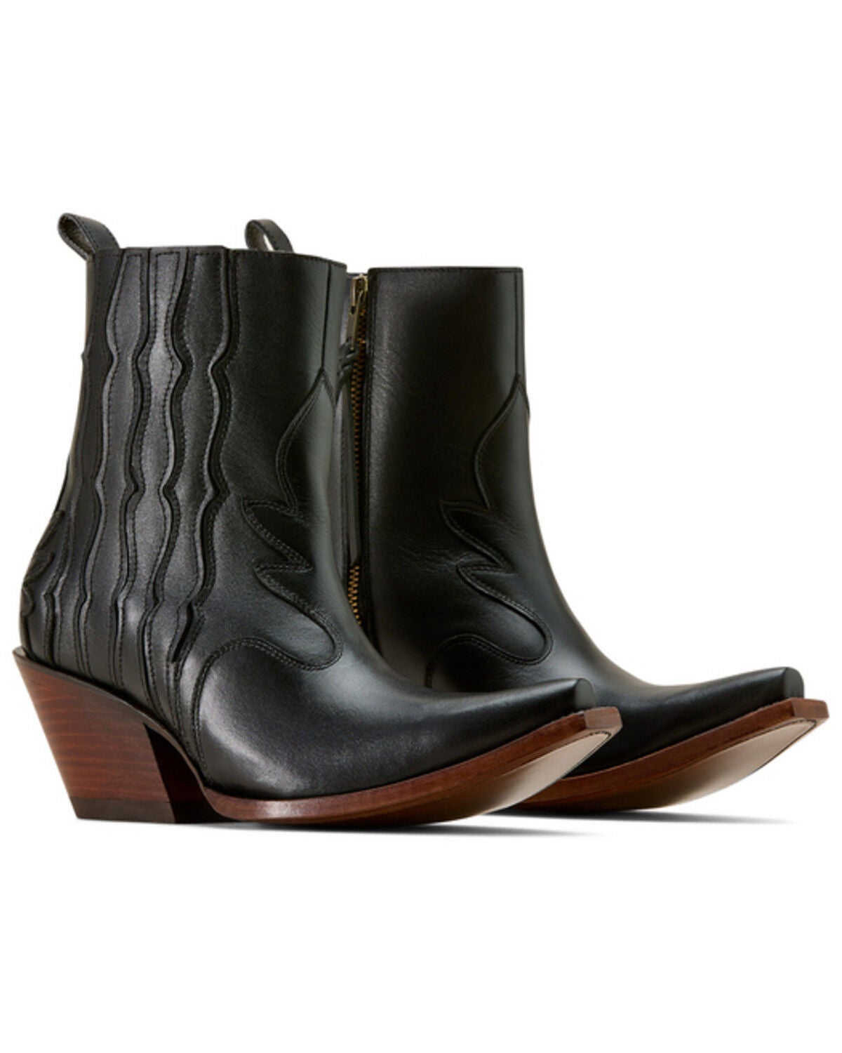 Ariat Women's Jade Overlay Western Booties - Snip Toe, Black, hi-res