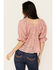 Image #4 - Free People Women's Stacey Lace Cropped Shirt, Pink, hi-res