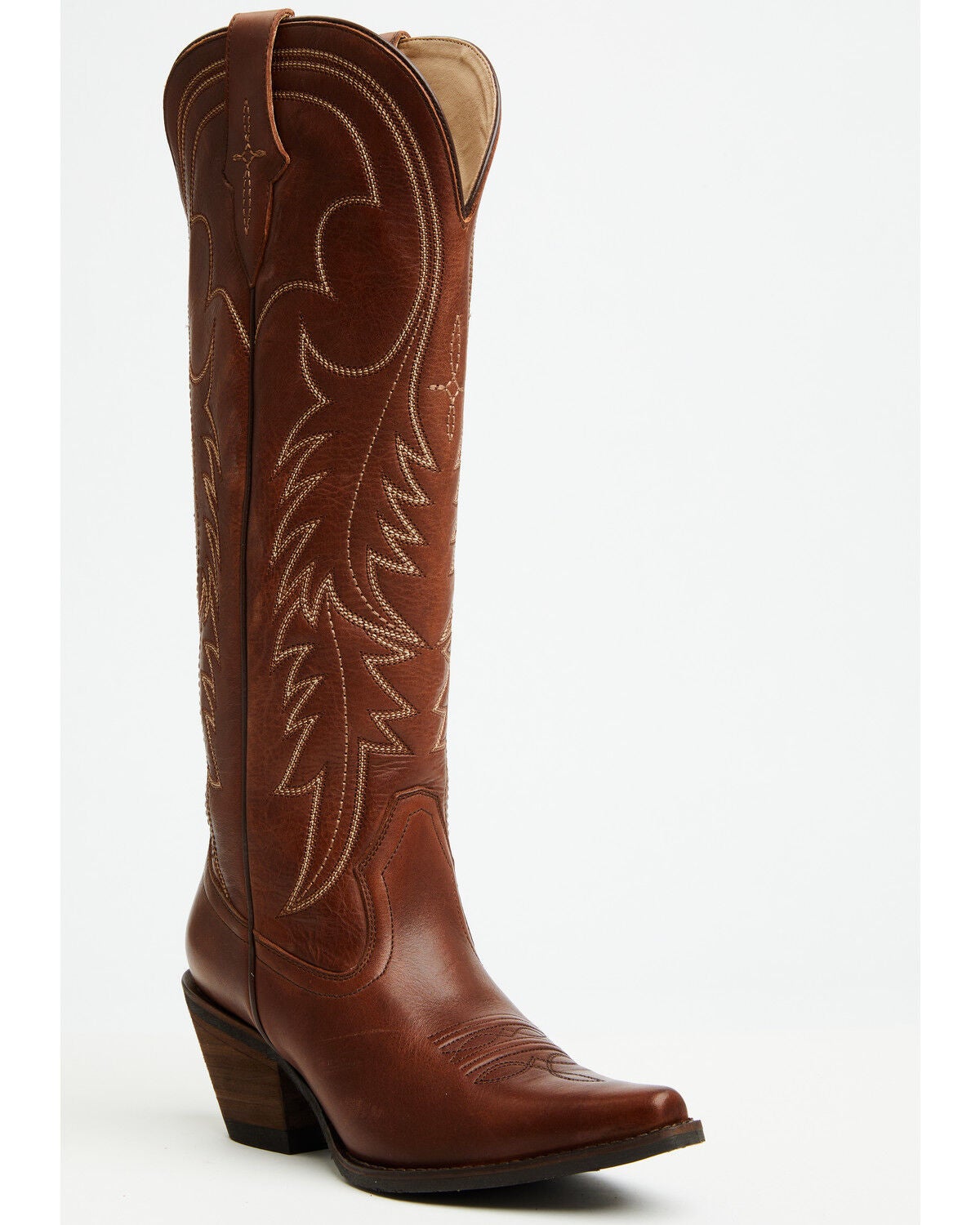 Shyanne Women's Miller Tall Performance Western Boots - Snip Toe, Brown, hi-res