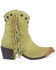 Image #2 - Circle G Women's Studded Suede Fringe Ankle Boots - Round Toe , Green, hi-res
