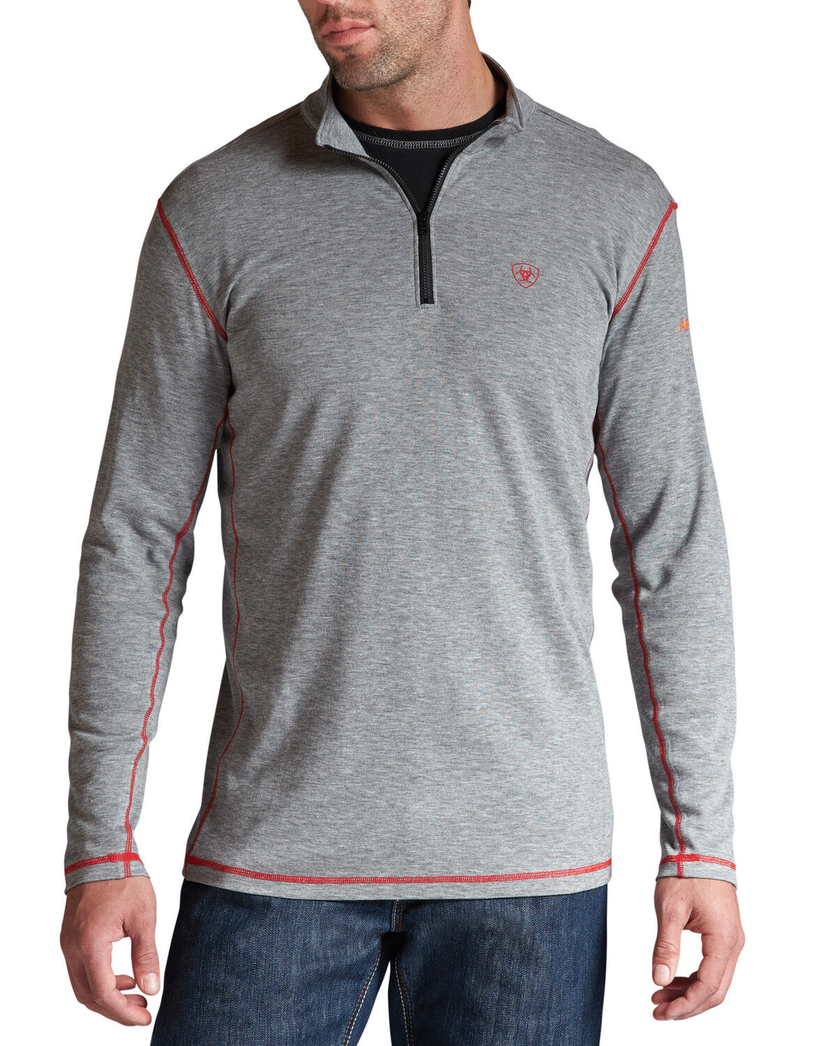 Image #1 - Ariat Men's FR Polartec 1/4 Zip Baselayer Pullover - Big and Tall, , hi-res