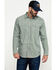 Cody James Men's FR Geo Print Long Sleeve Work Shirt - Tall, Green, hi-res