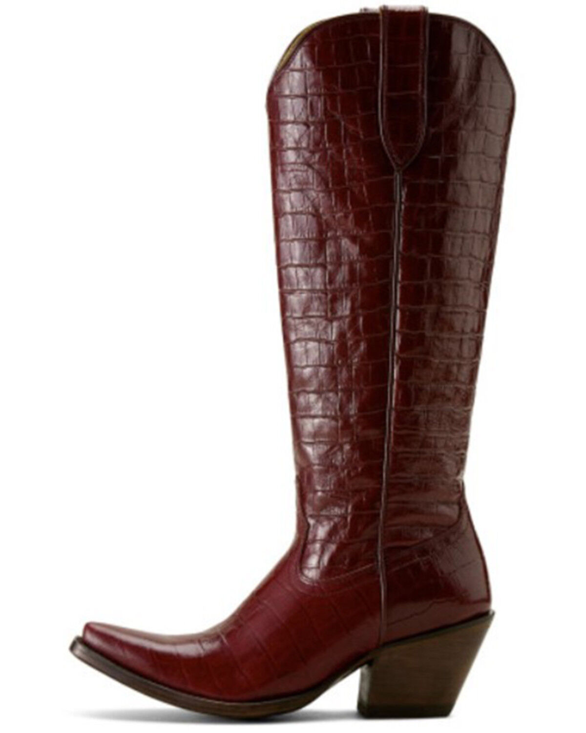 Image #4 - Ariat Women's Casanova Crocodile Print Tall Western Boots - Snip Toe, Red, hi-res