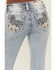 Image #2 - Miss Me Women's Medium Wash Mid Rise Americana Fleur de Lis 32" Bootcut Stretch Denim Jeans, Medium Wash, hi-res