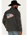 Ariat Men's Logo 2.0 Patriot Softshell Jacket - Tall, Charcoal, hi-res