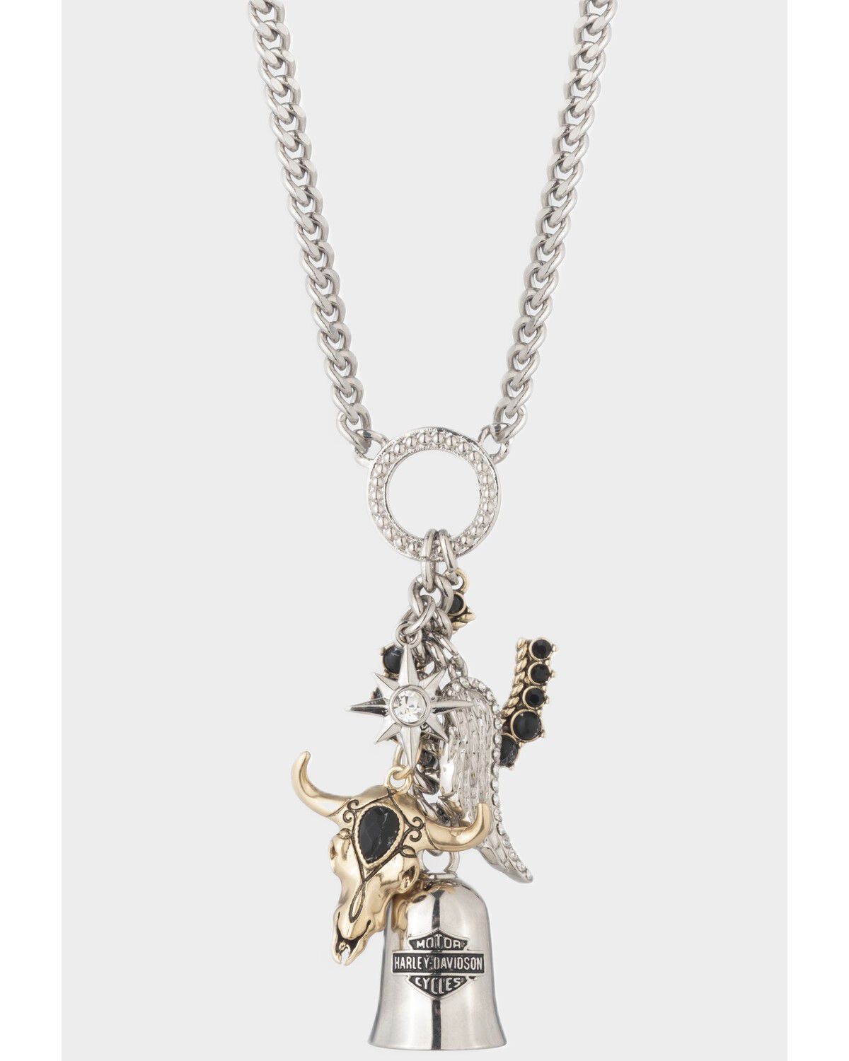 Lainey Wilson X Harley Davidson Women's Charm Necklace, Silver, hi-res