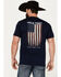 Image #4 - Kerusso Men's Hold Fast Antique Flag Short Sleeve Graphic T-Shirt, Navy, hi-res