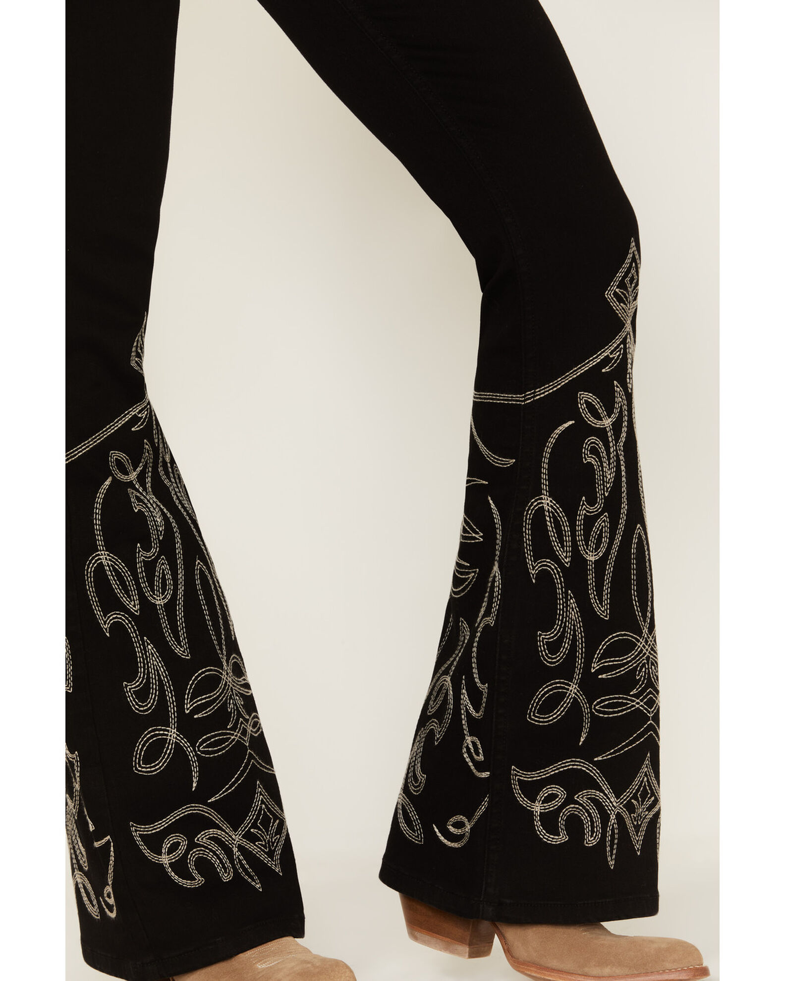 Image #2 - Idyllwind Women's Saddle Drive High Rise Bootcut Jeans, Black, hi-res
