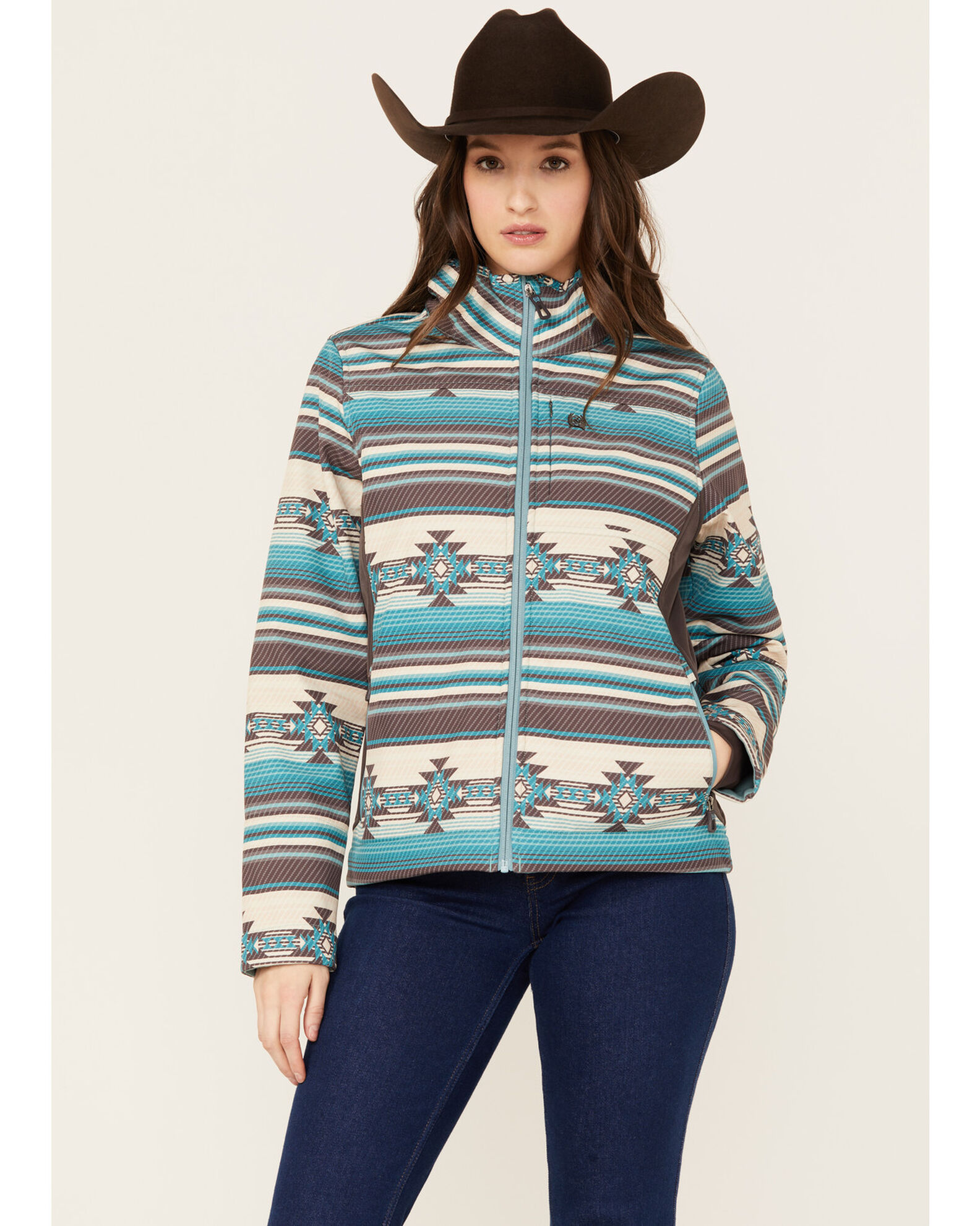 Cinch Women s Southwestern Print Concealed Carry Softshell Jacket Sheplers