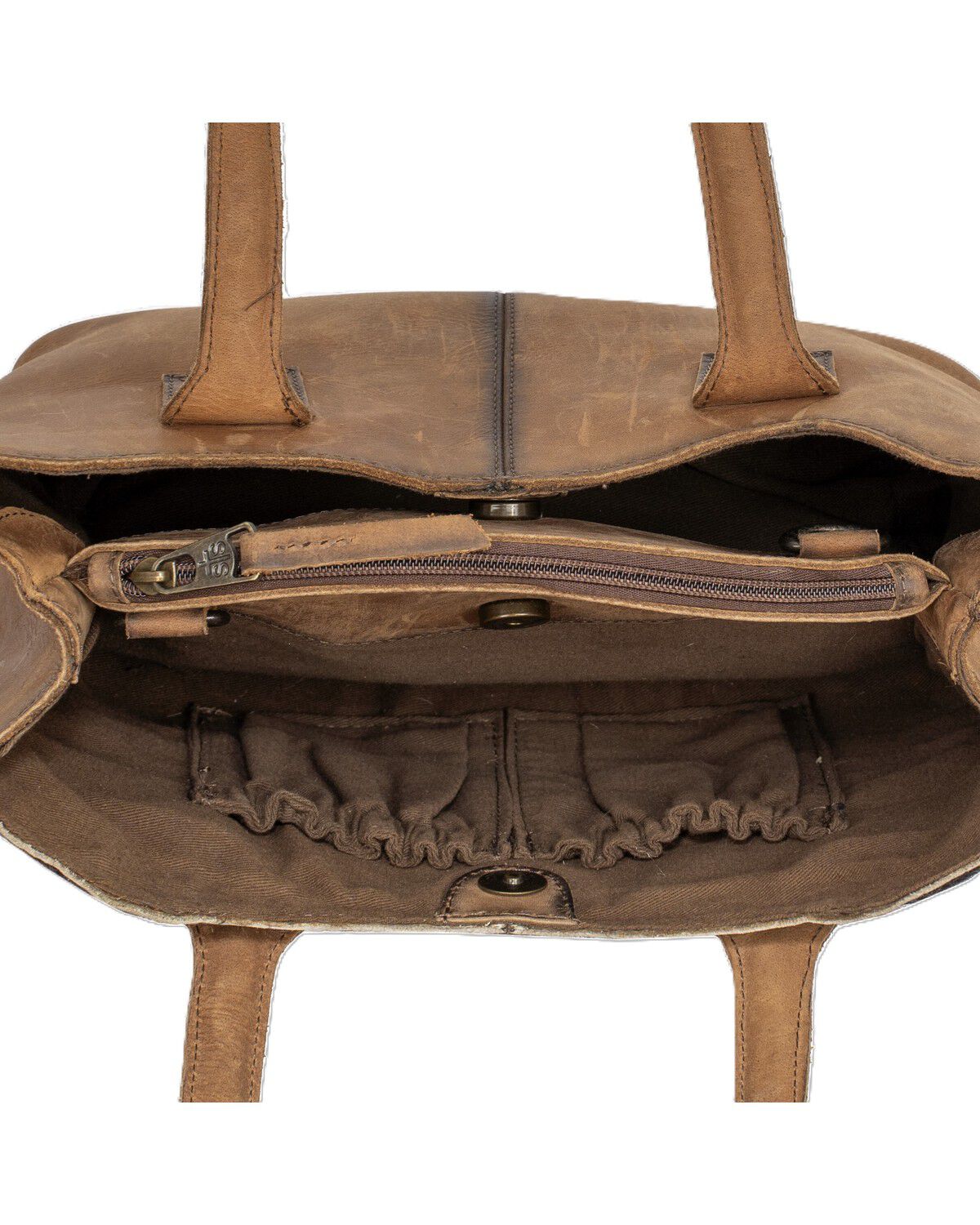Image #7 - STS Ranchwear by Carroll Women's Cowhide Josie Satchel, Black/white, hi-res