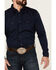 Blue Ranchwear Men's Heavy Twill Long Sleeve Snap Western Shirt , Navy, hi-res