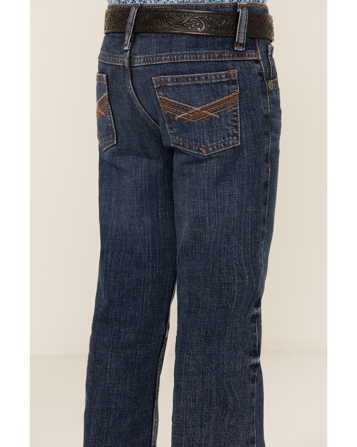 Image #4 - Wrangler 20X Little Boys' Barksdale Dark Wash Vintage Bootcut Stretch Denim Jeans, Dark Wash, hi-res
