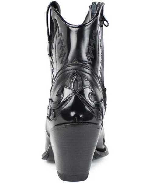 Image #4 - Sendra Women's Gabby Western Booties - Snip Toe , Black, hi-res