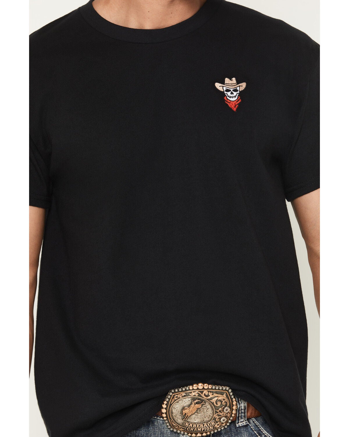 Image #3 - Riot Society Men's Skull Cowboy Short Sleeve Graphic T-Shirt, Black, hi-res