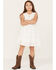 Image #1 - Shyanne Girls' Eyelet Western Dress, White, hi-res