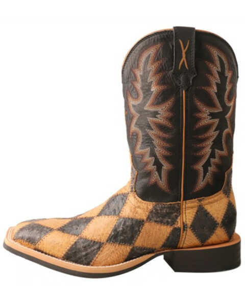 Twisted X Men's Ruff Stock Western Boots - Broad Square Toe, Black, hi-res