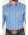 Image #3 - Wrangler 20X Men's Paisley Print Long Sleeve Snap Stretch Western Shirt - Tall, Blue, hi-res