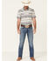 Cody James Men's Chute Southwestern Dobby Print Short Sleeve Snap Western Shirt - Big , White, hi-res