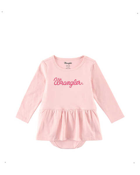 Wrangler Infant Girls' Logo Onesie with Skirt , Light Pink, hi-res