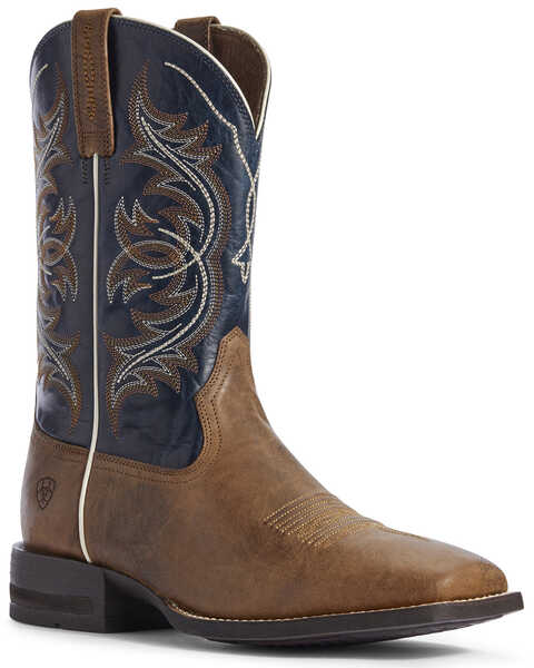 Image #1 - Ariat Men's Spruce Holder Western Performance Boots - Broad Square Toe, Brown, hi-res