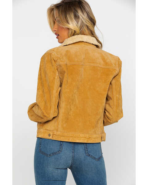 Image #2 - Scully Women's Faux Shearling Jean Jacket, Rust Copper, hi-res