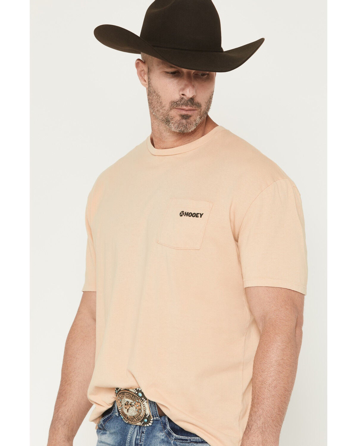 Image #3 - Hooey Men's Zenith Short Sleeve Pocket Graphic T-Shirt, Tan, hi-res