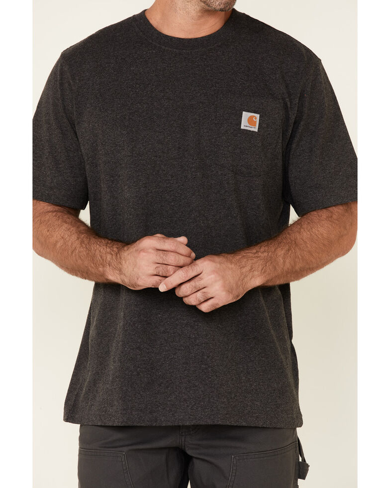 Carhartt Men's Workwear Pocket Short Sleeve Work T-Shirt, Charcoal Grey, hi-res