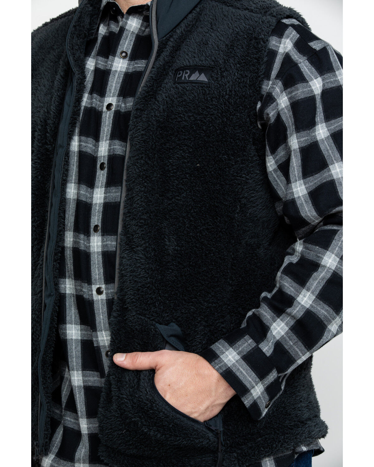 Image #4 - Powder River Outfitters Men's Micro Berber Full Zip Vest , , hi-res