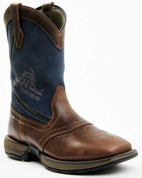 Brothers and Sons Men's Xero Gravity Lite Western Performance Boots - Broad Square Toe, Dark Brown, hi-res