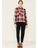 Wrangler ATG Women's All-Terrain Dark Plaid Print Long Sleeve Utility Flannel Core Shiirt , Burgundy, hi-res
