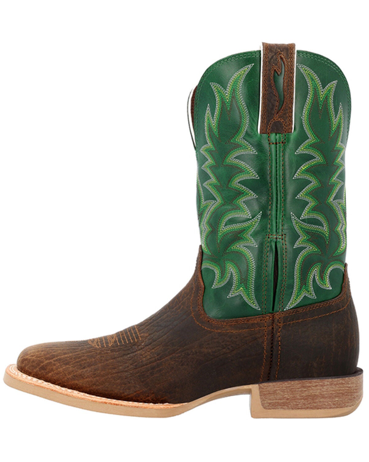 Image #3 - Durango Men's Rebel Pro&trade; Bridle Western Boot - Square Toe, Green, hi-res