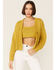 Image #1 - Callahan Women's Cable Lu Cardigan & Tank Set, Mustard, hi-res