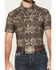 Image #3 - Rock & Roll Denim Men's Tek Southwestern Print Short Sleeve Snap Stretch Western Shirt, Brown, hi-res