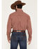 Image #4 - Wrangler Men's Classic Plaid Print Long Sleeve Button-Down Western Shirt, Red, hi-res