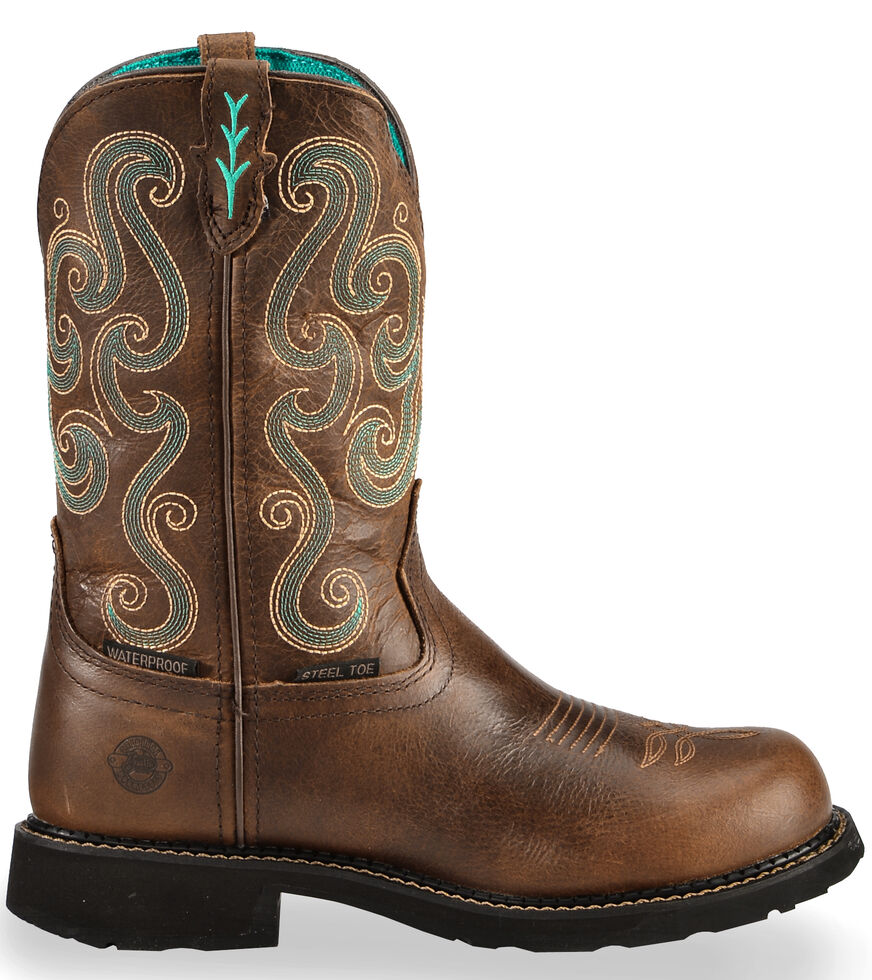 justin gypsy women's waterproof steel toe work boots