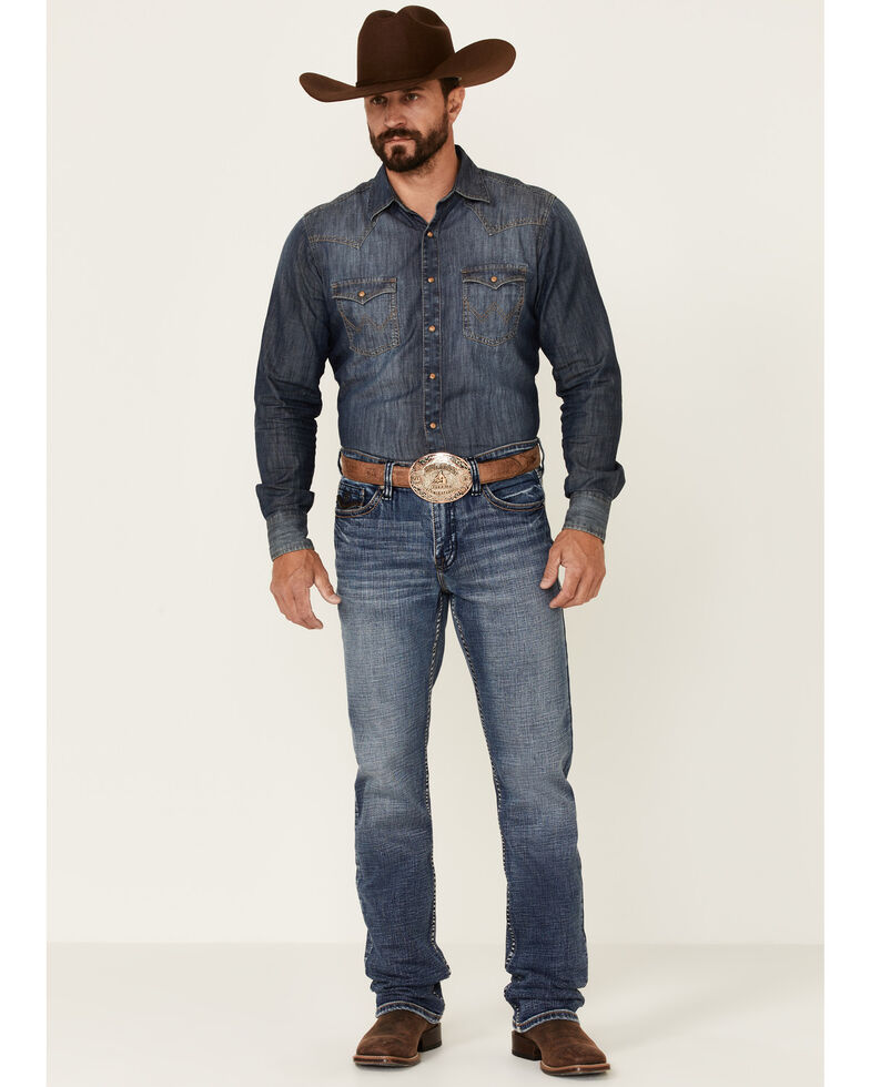 Cody James Core Men's Bannon Dark Wash Stretch Slim Straight Jeans , Blue, hi-res