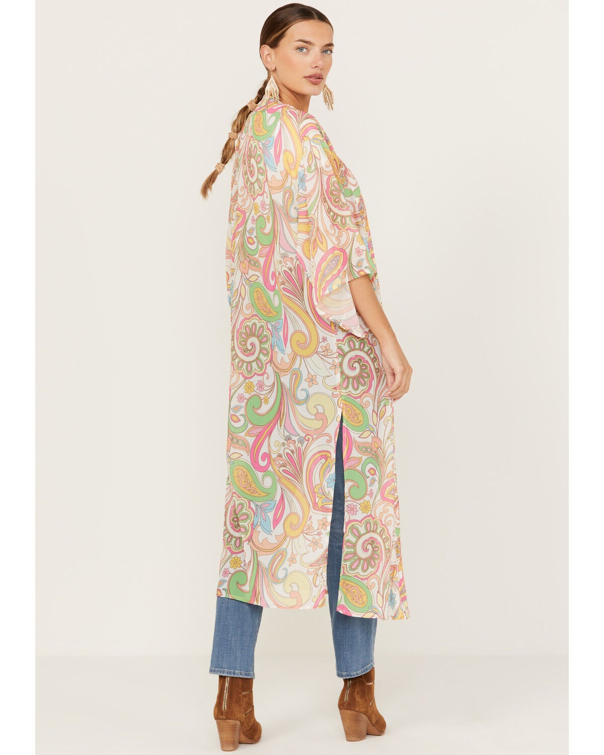 Image #4 - Flying Tomato Women's Paisley Print Kimono, , hi-res