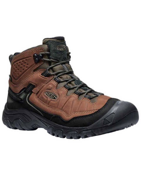 Image #1 - Keen Men's Targhee IV Waterproof Hiking Boots - Soft Toe, Black, hi-res