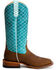 Macie Bean Women's Tex Marks The Spot Western Boots - Broad Square Toe, Turquoise, hi-res