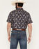 Image #4 - Cody James Men's Easy Livin' Paisley Print Short Sleeve Snap Western Shirt, Navy, hi-res