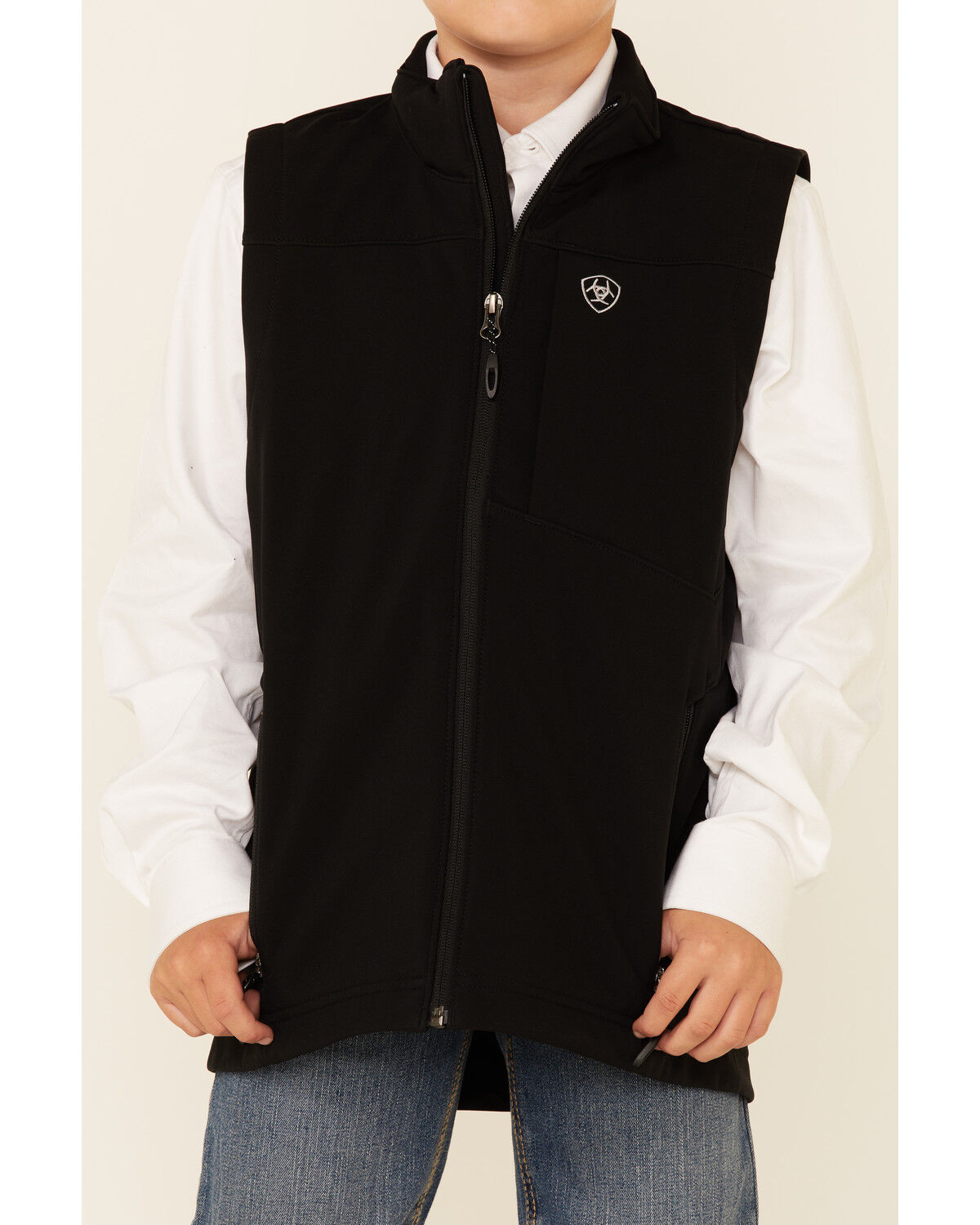 Image #3 - Ariat Boys' Vernon 2.0 Softshell Vest, Black, hi-res