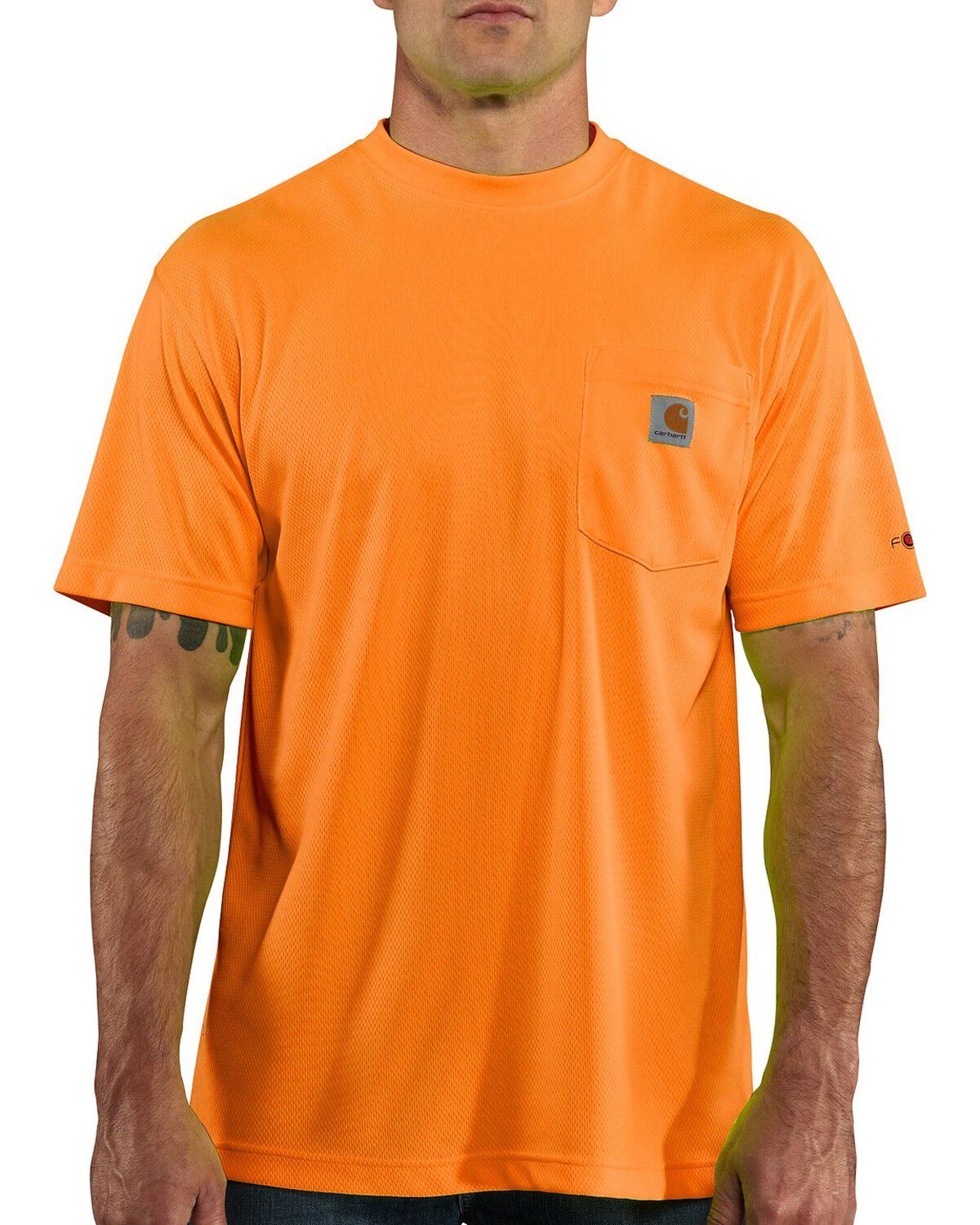 Image #1 - Carhartt Force Color-Enhanced T-Shirt, Orange, hi-res