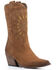 Image #1 - Golo Women's Contrasting Inlaid Sun Western Boots - Round Toe, Camel, hi-res