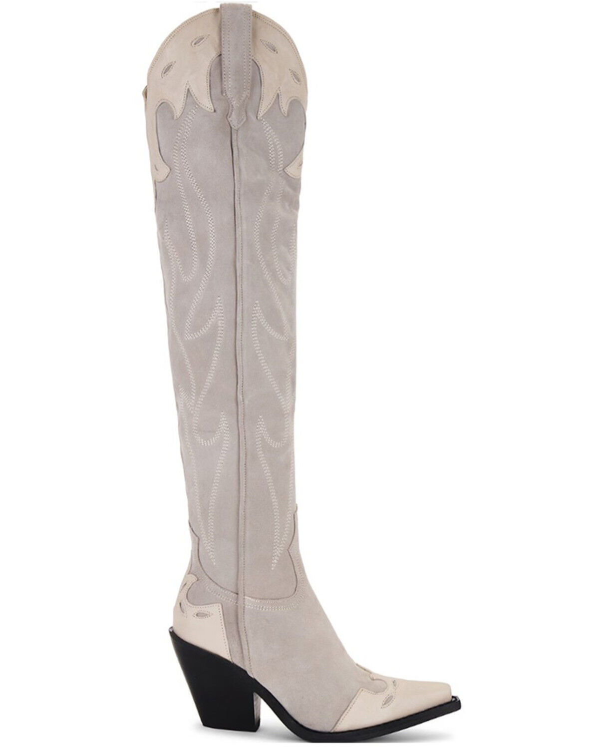 Image #2 - Free People Women's Wild West Suede Tall Western Boots - Snip Toe, Pink, hi-res