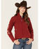 Ariat Women's Embroidered Logo Aparejo Team Softshell Jacket, Red, hi-res
