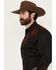 Image #2 - Rodeo Clothing Men's Embroidered Long Sleeve Snap Western Shirt, Black, hi-res
