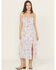 Image #1 - Lovestitch Women's Multicolored Leopard Print Sleeveless Midi Dress, White, hi-res
