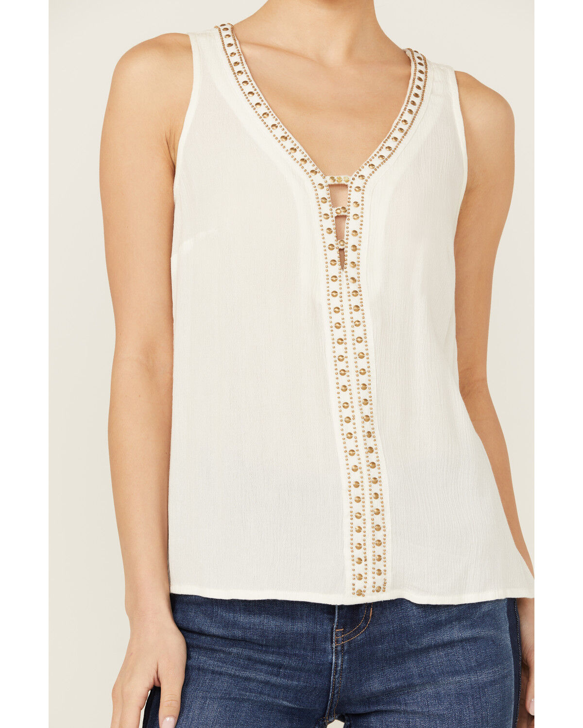 Image #3 - Idyllwind Women's Camellia Sleeveless Top, Ivory, hi-res