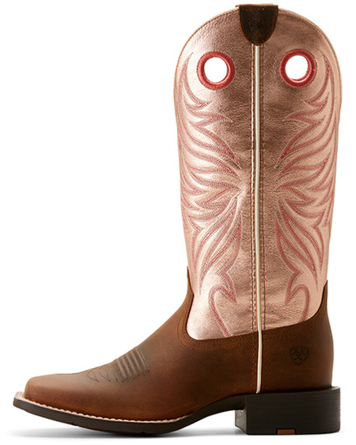 Image #2 - Ariat Women's Round Up Ryder Western Boots - Broad Square Toe, Brown, hi-res