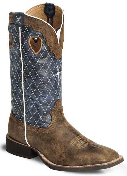 Image #1 - Twisted X Men's Distressed Ruff Stock Western Boots - Broad Square Toe, Distressed, hi-res